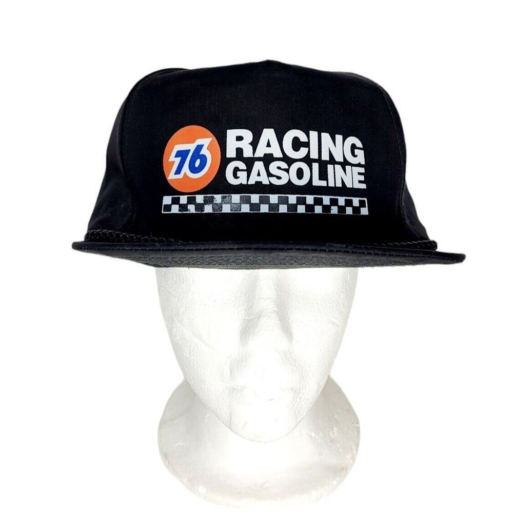 Vintage 76 Racing Gasoline Flat Bill Braided Strap Snapback Hat Cap Unisex NEW